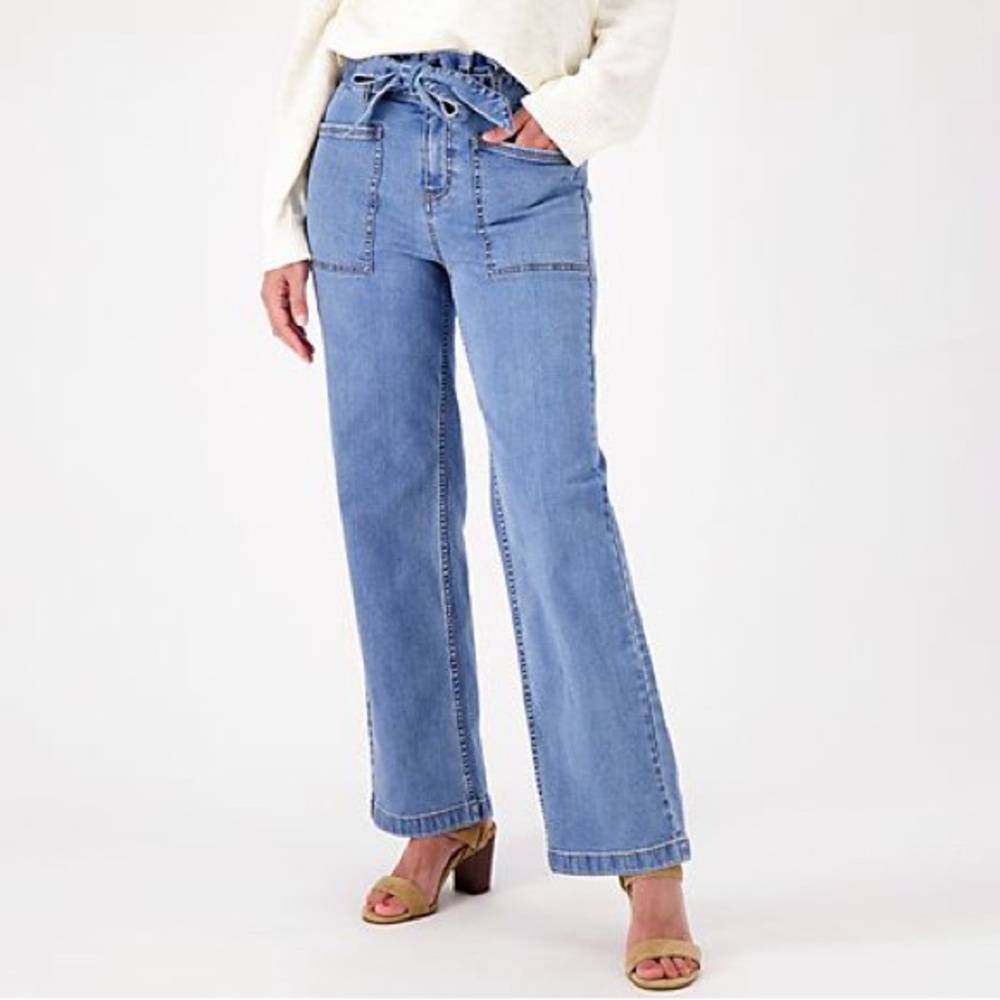 Candace Cameron Bure Petite Pacific Denim Paperbag Waist Jean 0P A556278